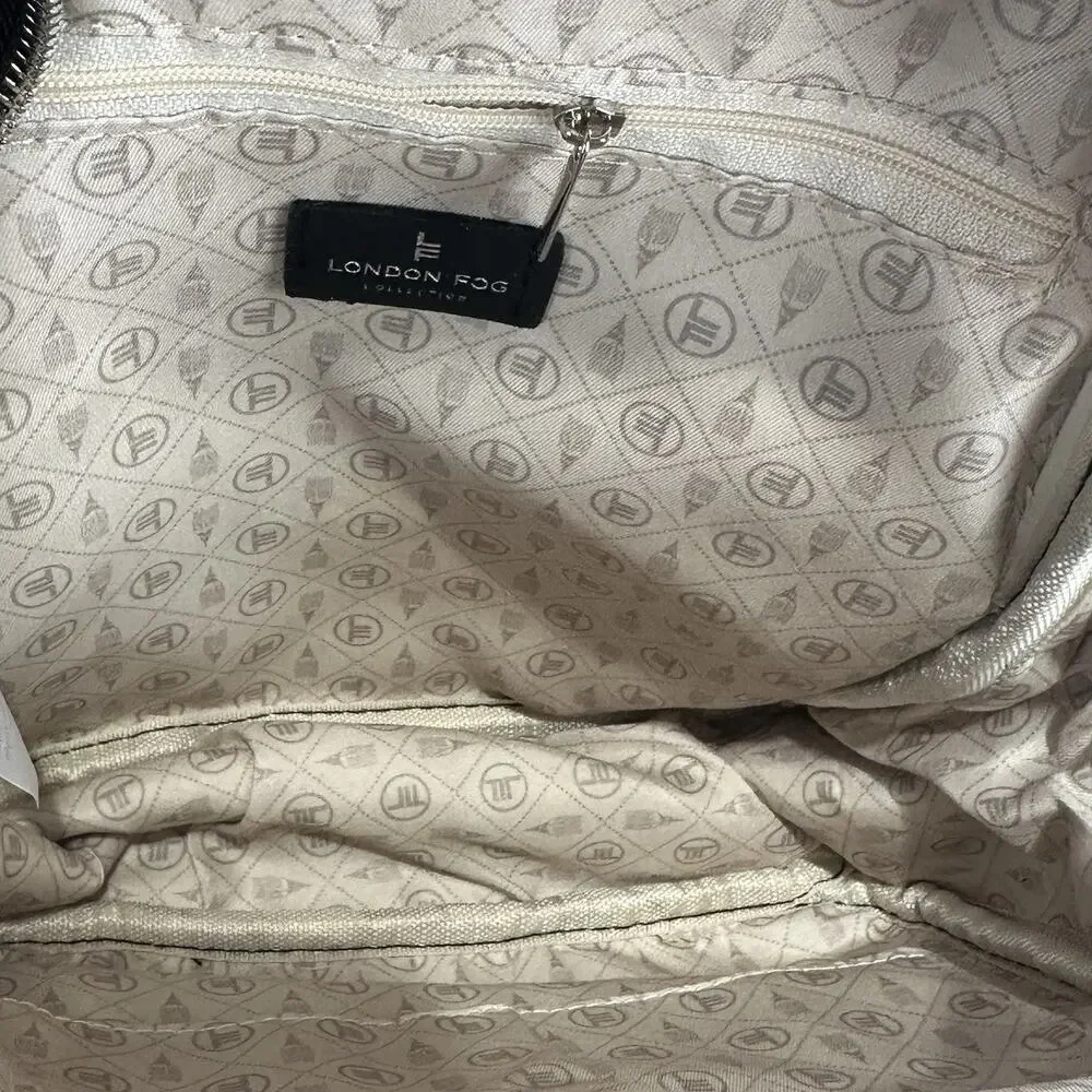 London Fog Bowery Medium Woven Backpack Black